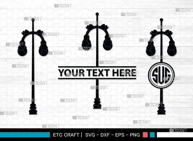 Street Lights Monogram, Street Lights Silhouette, Street Lights SVG Cut Files, Road Lights, Street Lantern Svg, Street Lamp Silhouette Svg, SB00092 SVG ETC Craft 
