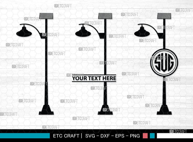 Street Lights Monogram, Street Lights Silhouette, Street Lights SVG Cut Files, Road Lights, Street Lantern Svg, Street Lamp Silhouette Svg, SB00092 SVG ETC Craft 
