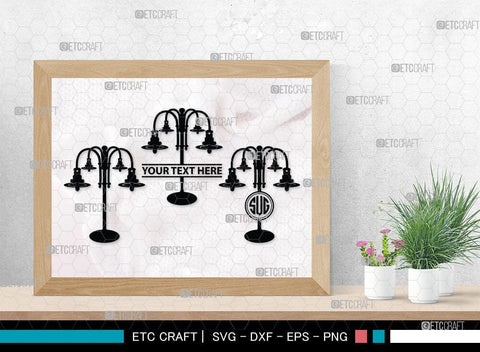 Street Lights Monogram, Street Lights Silhouette, Street Lights SVG Cut Files, Road Lights, Street Lantern Svg, Street Lamp Silhouette Svg, SB00092 SVG ETC Craft 