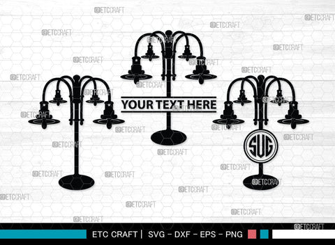 Street Lights Monogram, Street Lights Silhouette, Street Lights SVG Cut Files, Road Lights, Street Lantern Svg, Street Lamp Silhouette Svg, SB00092 SVG ETC Craft 
