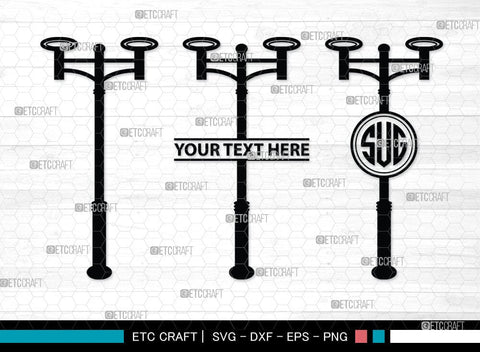 Street Lights Monogram, Street Lights Silhouette, Street Lights SVG Cut Files, Road Lights, Street Lantern Svg, Street Lamp Silhouette Svg, SB00092 SVG ETC Craft 