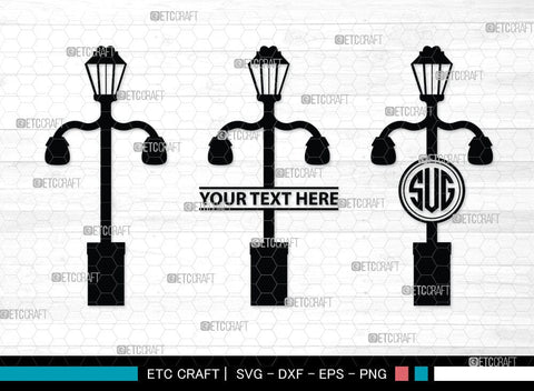 Street Lights Monogram, Street Lights Silhouette, Street Lights SVG Cut Files, Road Lights, Street Lantern Svg, Street Lamp Silhouette Svg, SB00092 SVG ETC Craft 