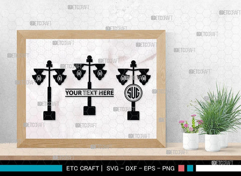 Street Lights Monogram, Street Lights Silhouette, Street Lights SVG Cut Files, Road Lights, Street Lantern Svg, Street Lamp Silhouette Svg, SB00092 SVG ETC Craft 