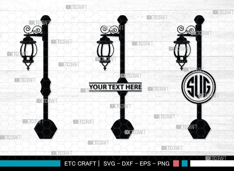 Street Lights Monogram, Street Lights Silhouette, Street Lights SVG Cut Files, Road Lights, Street Lantern Svg, Street Lamp Silhouette Svg, SB00092 SVG ETC Craft 