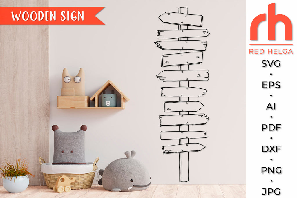Street Sign SVG - Direction Board Cut File - So Fontsy