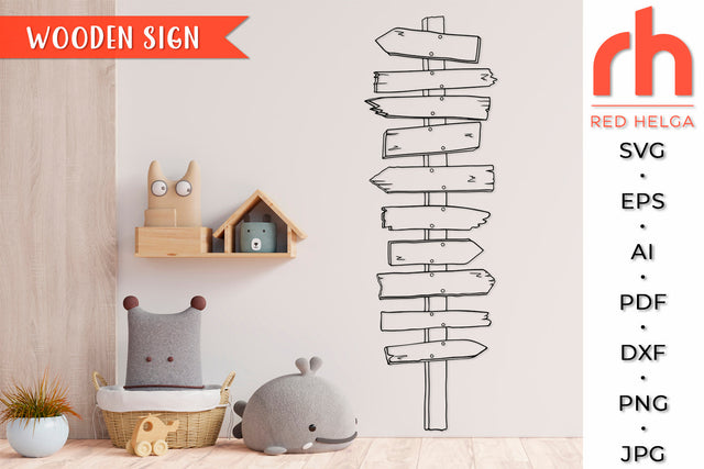 Street Sign SVG - Direction Board Cut File SVG RedHelgaArt 