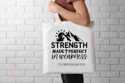 Strength made perfect in weakness 2 corinthians 12:9 SVG SVG DESIGNISTIC 