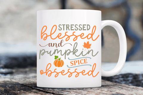Stressed blessed and pumpkin SVG Design SVG Regulrcrative 