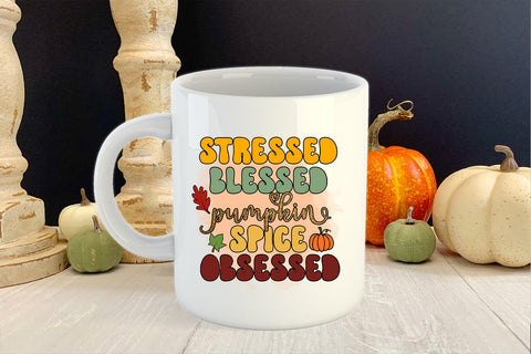 Stressed Blessed I Fall Sublimation I Autumn Sublimation PNG Sublimation Happy Printables Club 