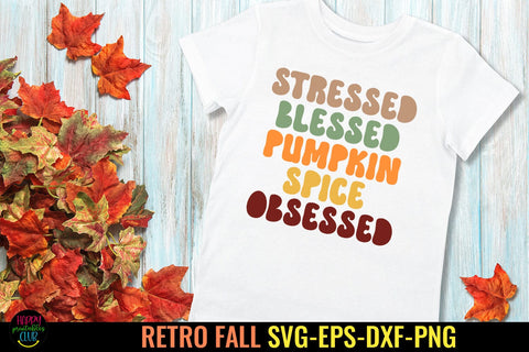 Stressed Blessed I Retro Fall SVG I Autumn SVG I Groovy Fall SVG Happy Printables Club 