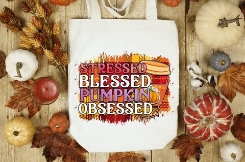 Stressed blessed pumpkin obsessed Sublimation PNG, Sublimation Fall Design Sublimation Regulrcrative 