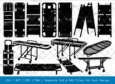 Stretcher Silhouette Svg Cricut Cut Files Png Bundle, SB01019 SVG ETC Craft 
