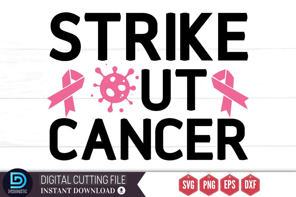 Strike out cancer SVG - So Fontsy