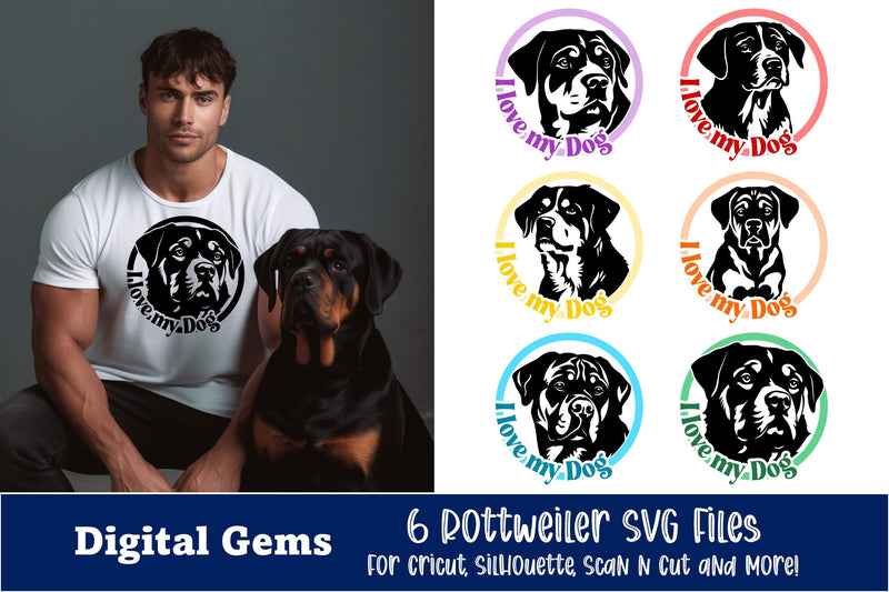 Striking Rottweiler SVG File Collection SVG Digital Gems 