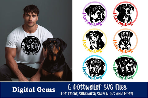 Striking Rottweiler SVG File Collection SVG Digital Gems 