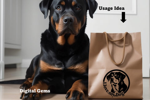 Striking Rottweiler SVG File Collection SVG Digital Gems 