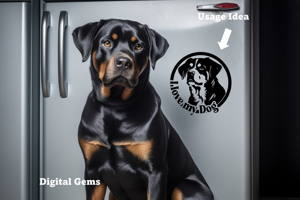 Striking Rottweiler SVG File Collection - So Fontsy