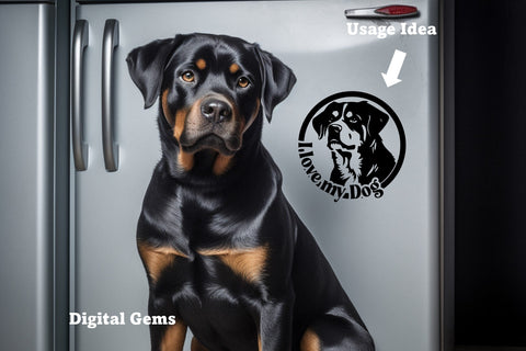 Striking Rottweiler SVG File Collection SVG Digital Gems 