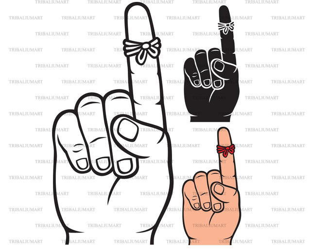 String around the finger reminder SVG TribaliumArtSF 