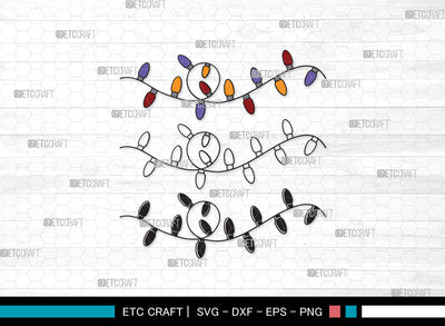 String Lights Clipart SVG | Lights Svg | Light Strand Svg | Icicle Lights Svg | String Lights Clipart SVG ETC Craft 