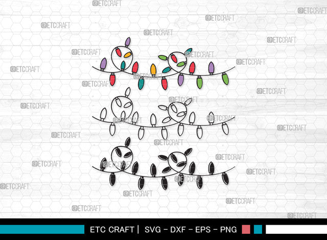 String Lights Clipart SVG | Lights Svg | Light Strand Svg | Icicle Lights Svg | String Lights Clipart SVG ETC Craft 