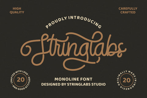 StringLabs - Monoline Retro Font Font StringLabs 