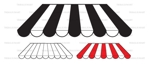 Striped awnings SVG TribaliumArtSF 