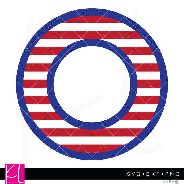 Striped Circle Monogram SVG Kelly Lollar Designs 