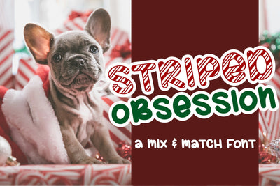 Striped Obsession - A Mix & Match Font Font Laura Swanson Design 