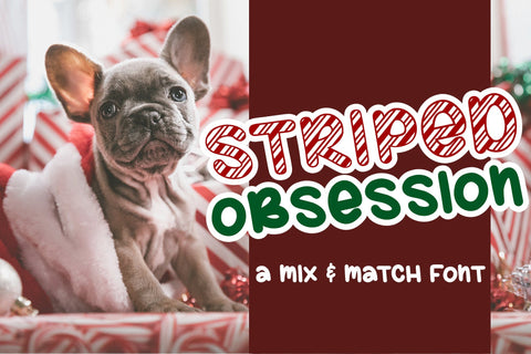 Striped Obsession - A Mix & Match Font Font Laura Swanson Design 