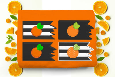 Striped or Solid Orange Pirate Flag Applique Embroidery Embroidery/Applique DESIGNS Risa Rocks It 
