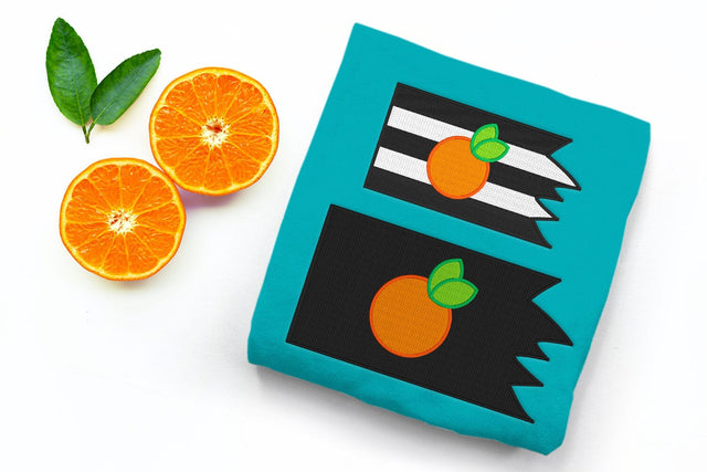 Striped or Solid Orange Pirate Flag Embroidery Embroidery/Applique DESIGNS Risa Rocks It 