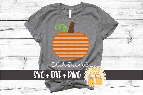 Striped Pumpkin - Fall SVG PNG DXF Cut Files SVG Cheese Toast Digitals 
