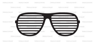 Striped Sunglasses SVG TribaliumArtSF 