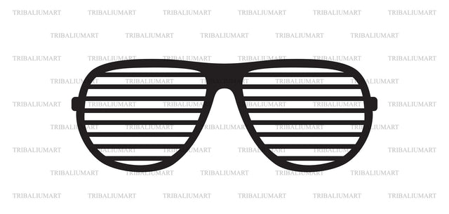 Striped Sunglasses SVG TribaliumArtSF 