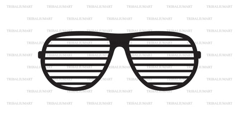Striped Sunglasses SVG TribaliumArtSF 