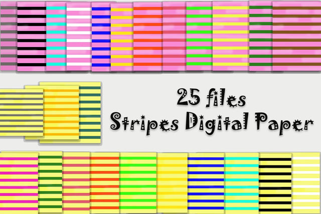 Stripes Backgrounds, Digital Paper Pack, Watercolor Basic,Distressed Summer Colors, Simple Paper,Hand Drawn, Paper Bundle,Instant download 3D Paper ArtStudio 