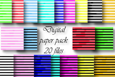 Stripes Backgrounds, Digital Paper, Watercolor Basic,Distressed Neon Colors, Simple Digital Paper,Hand Drawn, Digital Paper,Instant download Digital Pattern ArtStudio 
