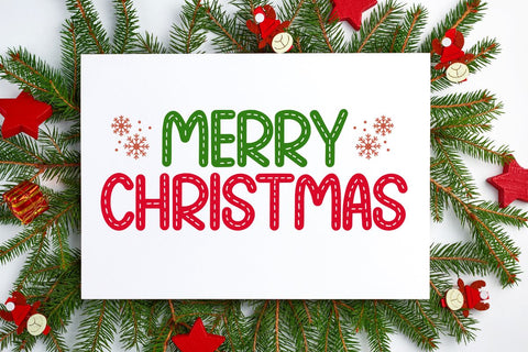 Stripying Christmas - Handwritten Typeface Font Masyafi Studio 