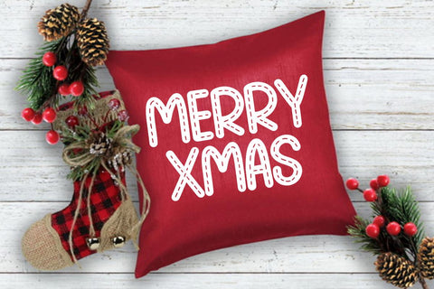 Stripying Christmas - Handwritten Typeface Font Masyafi Studio 