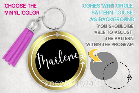 Strokes Round Keychain Pattern SVG Bundle /SVG, DXF, PNG SVG Marlene Campos 