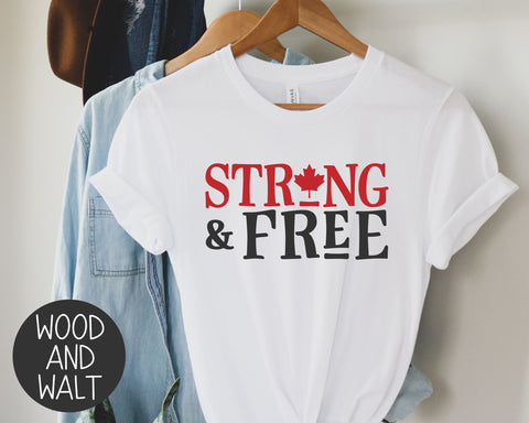Strong And Free SVG | Canada Day Cut File SVG Wood And Walt 