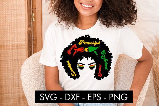 Strong Black Woman Juneteenth SVG Cut File PNG SVG Freeling Design House 