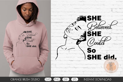 Strong Black Woman SVG. Melanin Queen SVG SVG OrangeBrushStudio 