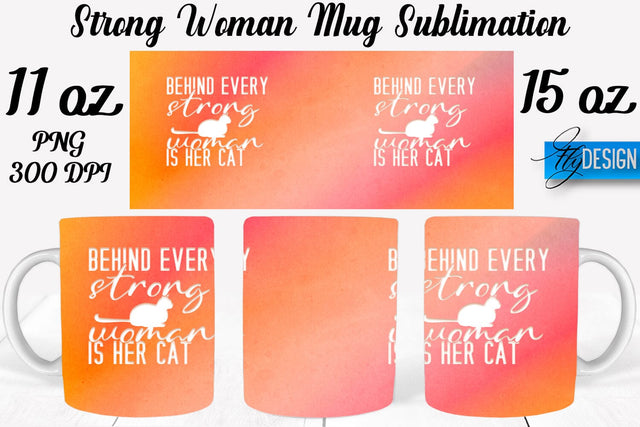 Strong Woman 11 Oz | 15 Oz Mug Sublimation Sublimation Fly Design 