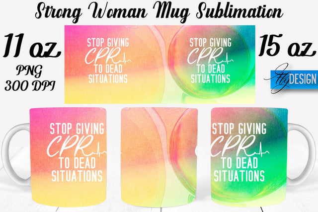 Strong Woman 11 Oz | 15 Oz Mug Sublimation Sublimation Fly Design 