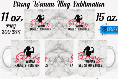 Strong Woman 11 Oz | 15 Oz Mug Sublimation Sublimation Fly Design 