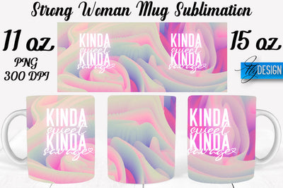 Strong Woman 11 Oz | 15 Oz Mug Sublimation Sublimation Fly Design 