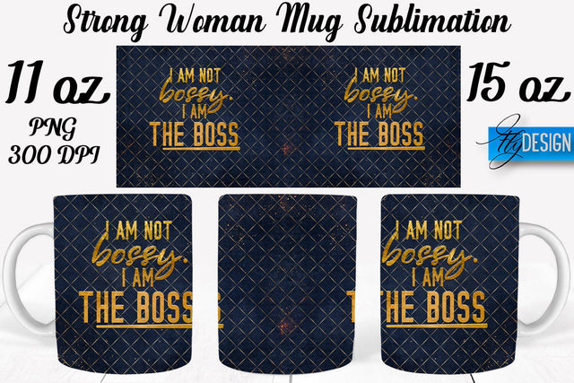 Strong Woman 11 Oz | 15 Oz Mug Sublimation Sublimation Fly Design 