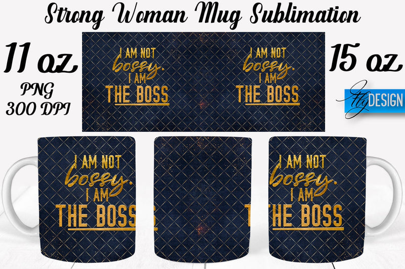 Strong Woman 11 Oz | 15 Oz Mug Sublimation Sublimation Fly Design 